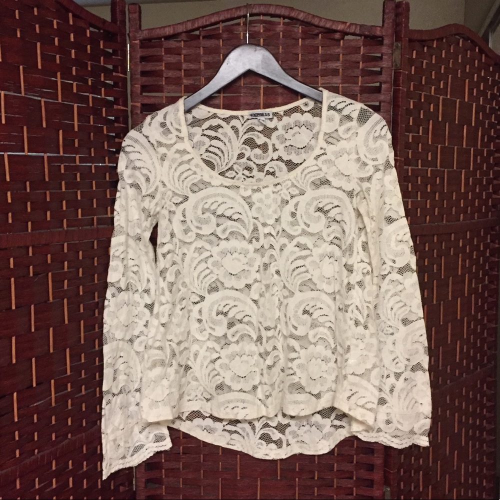 Long sleeve lace shirt